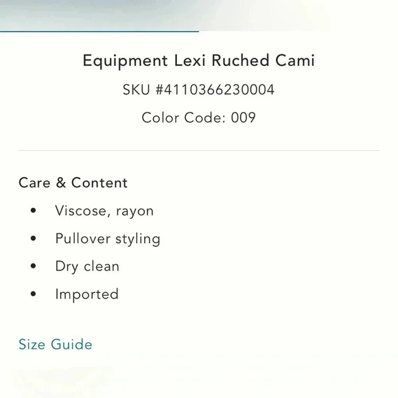 NWT new Anthropologie equipment Lexi ruched cami black medium sleeveless top - Picture 5 of 17